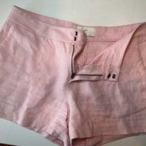Joie Pink Linen Shorts
